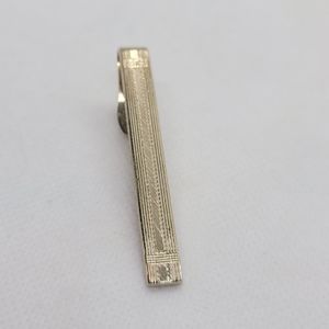 Vintage Dante Tie Clip gold tone Tie Bar signed